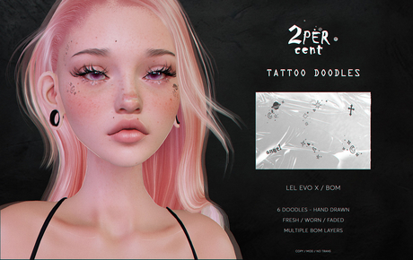 Second Life Marketplace - 2PERcent - Tattoo Doodles